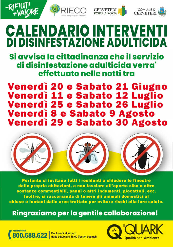 Disinfestazione Zanzare A Cerv