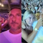 Francesco Totti E Noemi Bocchi Al Concerto Di Vasco Rossi Allo Stadio Olimpico Di Roma
