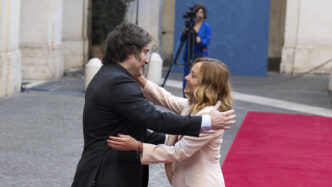 Giorgia Meloni E Javier Milei