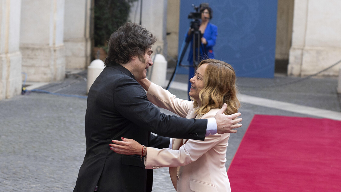 Giorgia Meloni E Javier Milei
