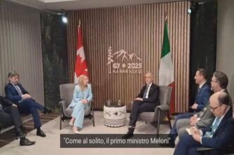 Giorgia Meloni E Mark Carney A