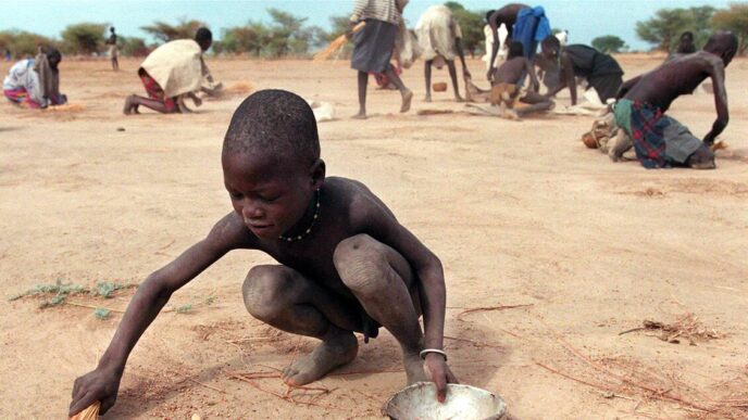 In Sudan Parte La Distribuzion
