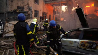 Incendi A Kiev Dopo Massiccio