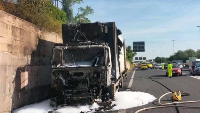 Incendio Camion Sul Gra All27Al