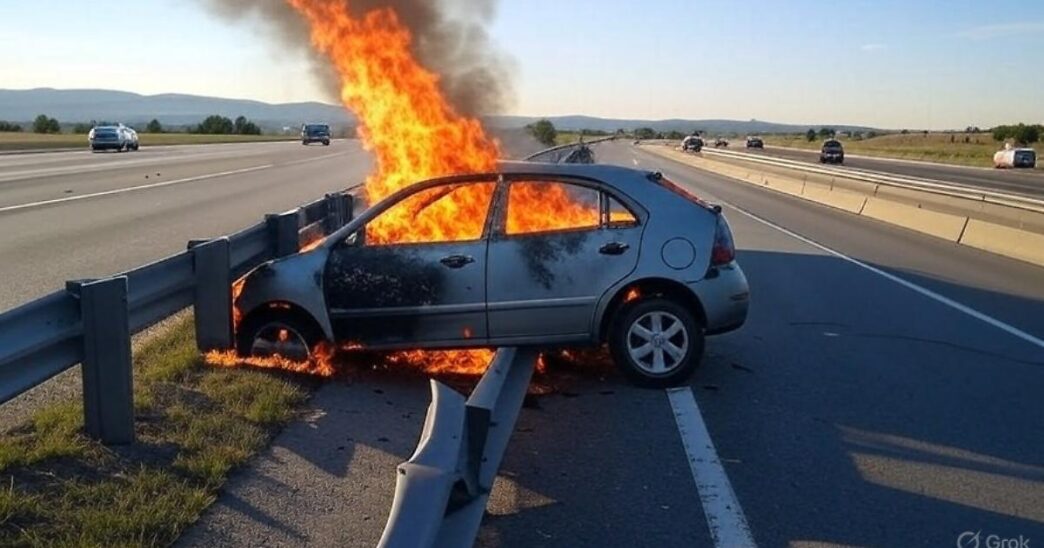 Incendio Di Une28099Auto Sul Raccor