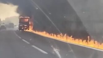 Incendio Su Un Bus Privato Sul