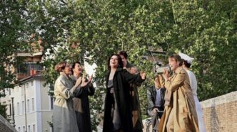 Monica Guerritore Sul Set Del