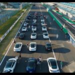Oltre 100 Tesla Accendono La Griglia Dell’autodromo Nazionale Di Monza Con Un Light Show Unico Al Mondo
