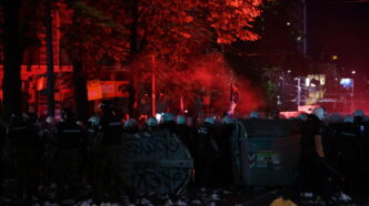 Scontri Violenti A Belgrado3A A