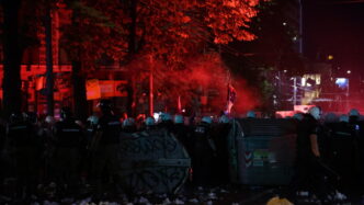 Scontri Violenti A Belgrado3A A