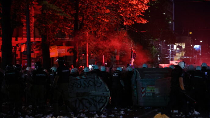 Scontri Violenti A Belgrado3A A
