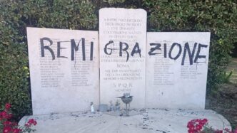 Scritta Offensiva Sulla Lapide