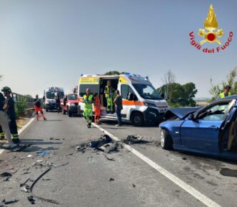 Sette Feriti In Un Frontale A
