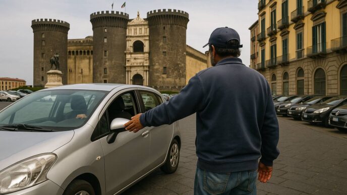 Un Parcheggiatore Abusivo A Na