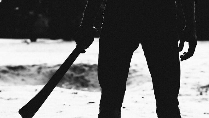 Uomo Armato Di Machete Scatena