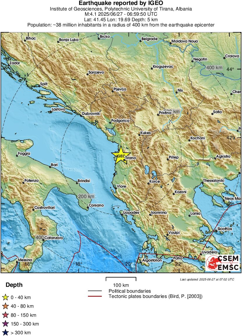 Due Scosse Di Terremoto Scuoto