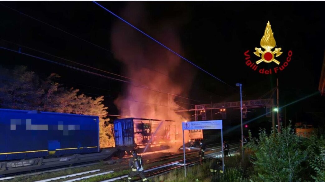 Incendio A Un Vagone Merci Nel