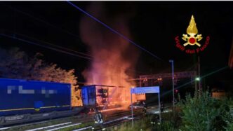 Incendio A Un Vagone Merci Nel