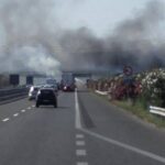 Incidente Con Veicolo In Fiamme Sulla A14 Tra Vasto Nord E Vasto Sud, Tratto Chiuso In Entrambe Le Direzioni