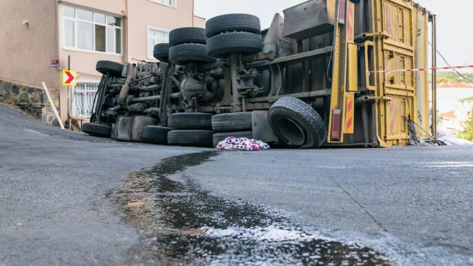 Camion Carico Di Terra Finisce