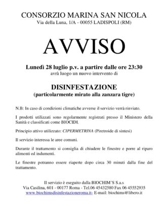 Disinfestazione Contro La Zanz