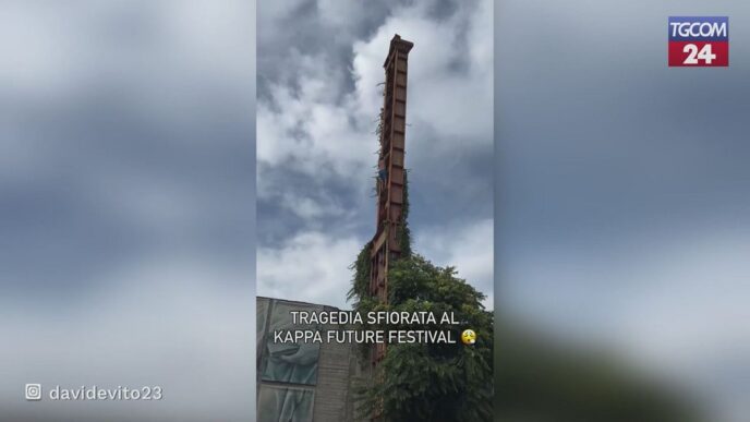 Giovane Scala Un Pilastro Alto