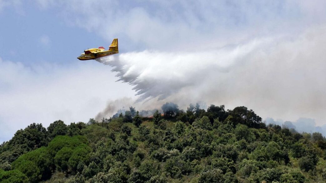 Incendi In Sicilia Con Tempera