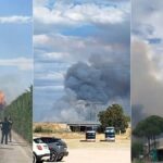 Incendio A Metaponto Costringe Evacuazione Via Mare Di Turisti In Campeggio, Vento Ostacola I Soccorsi