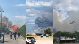 Incendio A Metaponto Costringe