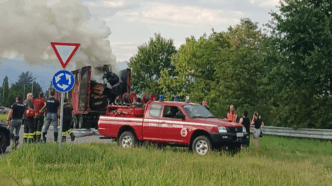 Incendio Di Un Camion Sulla St