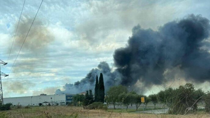 Incendio In Un Deposito Di Pao