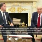La Casa Bianca Minaccia Dazi Severi Alla Russia Se Non Si Raggiunge Un Accordo Entro 50 Giorni