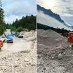 Lavori In Corso Per Rimuovere La Colata Tra San Vito Di Cadore E Cortina Dopo Le Piogge Intense