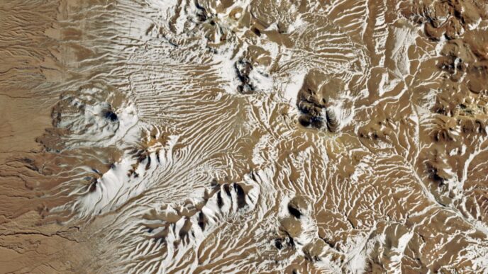 Nevicata Rara Nel Deserto Di A