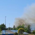 Nuovo Incendio Nell’area Ex Nato Di Gianturco Solleva Una Colonna Di Fumo Visibile Da Più Quartieri Di Napoli