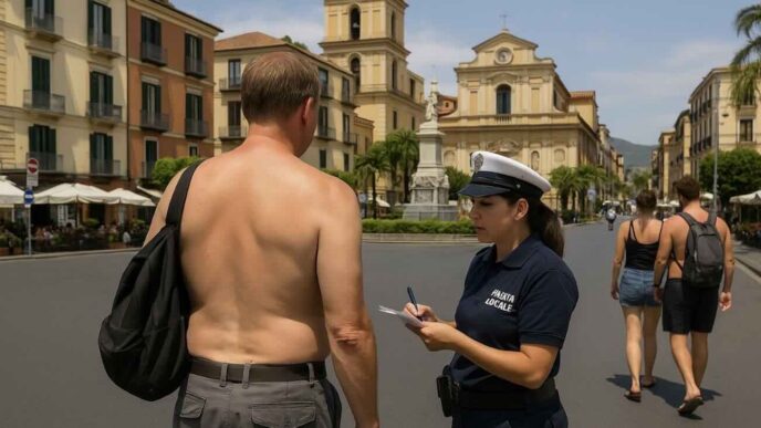 Turista Multato A Sorrento Per