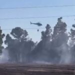 Vasto Incendio Di Sterpaglie Minaccia Le Abitazioni A Borgo Piave, Latina, Nel Pomeriggio