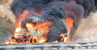 Incendio Di Un Furgone Sulla T