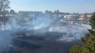 Incendio Tra Via Del Lido E Qu