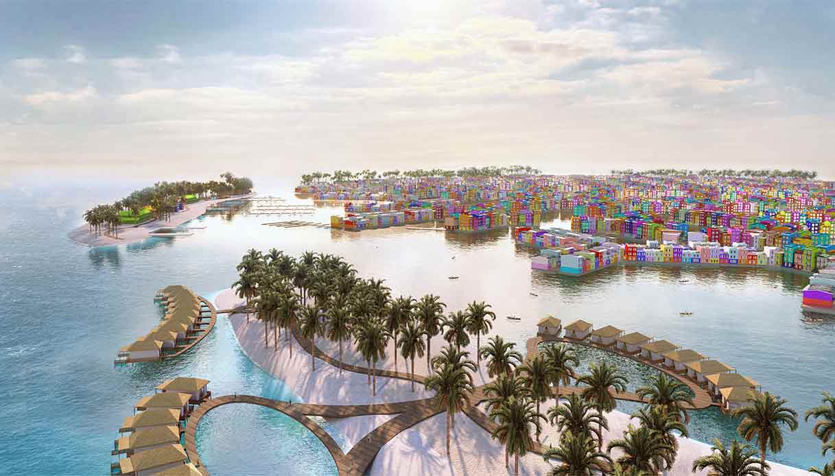 Maldives Floating City2C La Cit