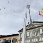 Maltempo Sull’empolese Valdelsa, Interventi Dei Vigili Del Fuoco Per Danni E Caduta Della Croce Sulla Collegiata