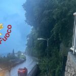 Pesanti Piogge Causano Smottamento A Carate Urio, Chiusa Una Corsia Della Statale Regina