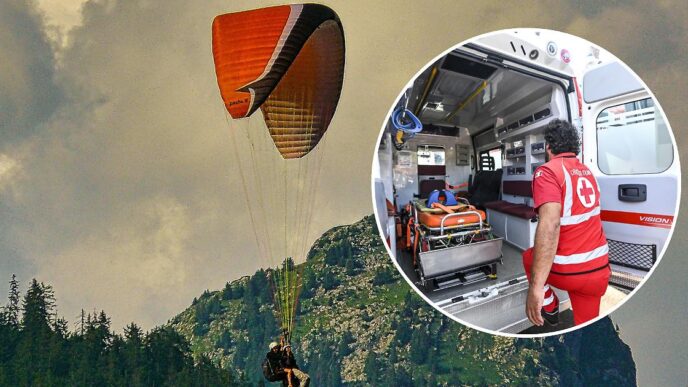Una Giovane Pilota Di Parapend