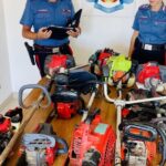 Uomo arrestato con attrezzature rubate per potatura in area archeologica di terracina