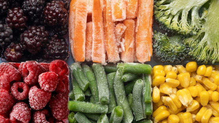 Disposizione Vista Dall Alto Di Alimenti Congelati 1